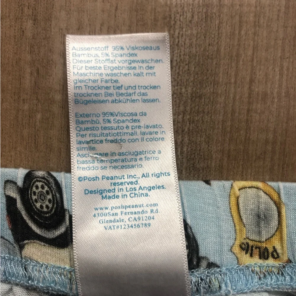 Posh Peanut Police Print Adult Pajamas - Picture 8 of 9